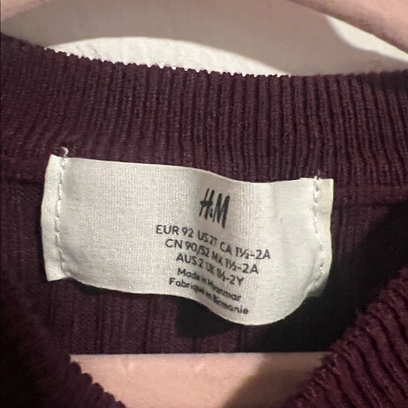 H&M Burgundy Ribbed blouse - Picture 5 of 6